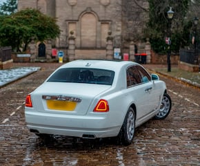 White Rolls Royce Ghost with Starlight Roof