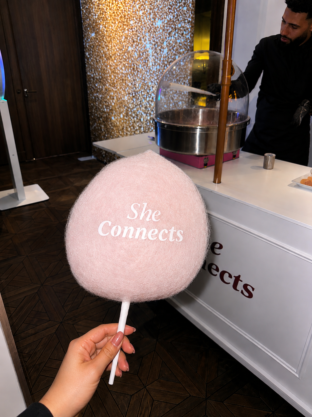 Candy Floss Cart with Logo