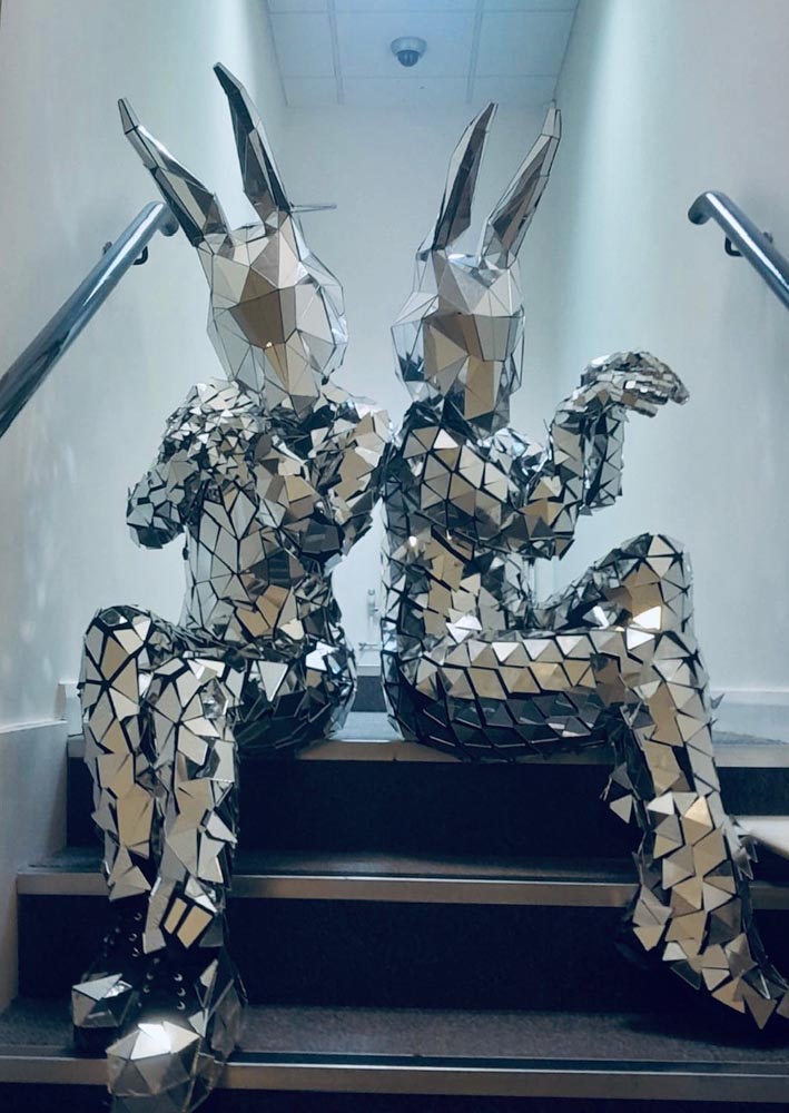 Elevate Your Next Event With Our Captivating Mirror Bunnies
