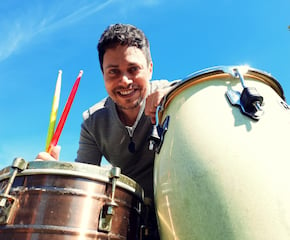 Highly Energetic Ibiza-Styled Percussion Performance by Assaf