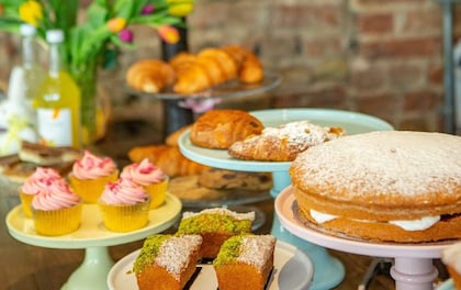 Afternoon Tea with Delicious Freshly Baked Sweet Treats & Sandwiches