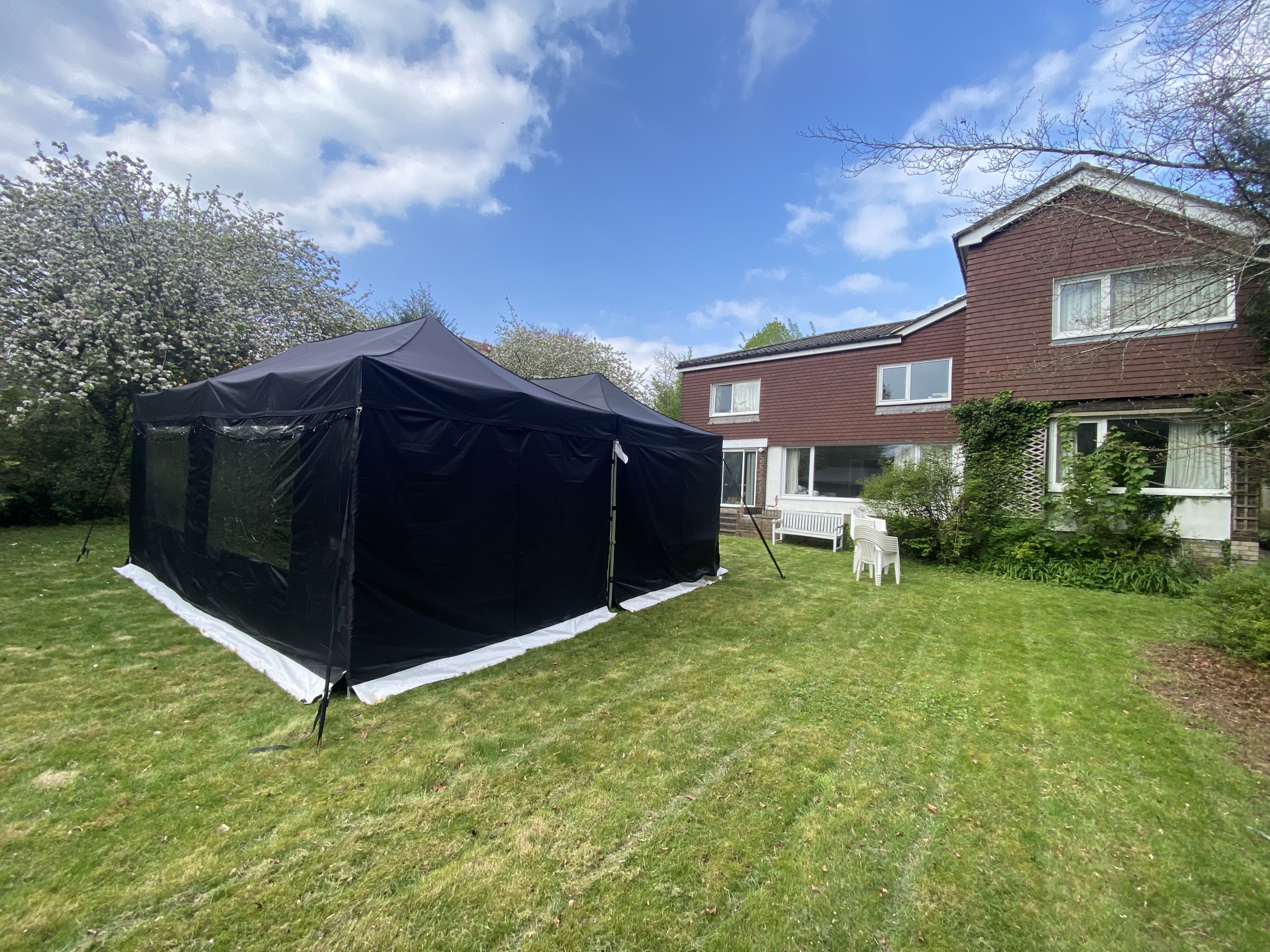 6m x 6m Black Gazebo Party Tent