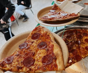 Fresh 20-inch New York-Style Pizzas Served by the Huge Slice