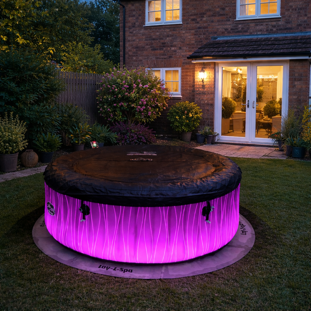 LazySpa Hot Tub Hire with LED Lights & Soothing Bubble Jets