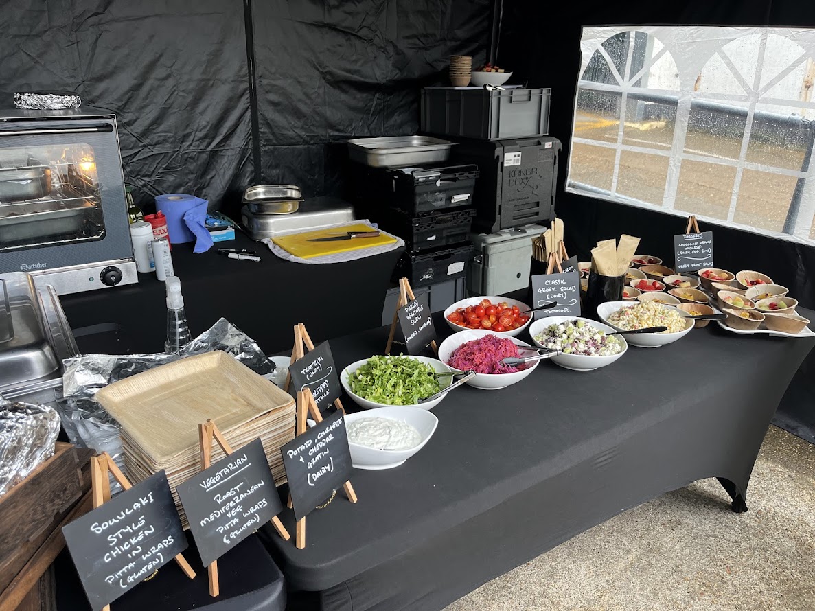 Slow Cooked Pulled Meat, Souvlaki Wraps & Vegetarian, Vegan Options