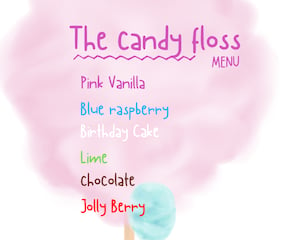 Freshly Made Candy Floss with 6 Different Flavours