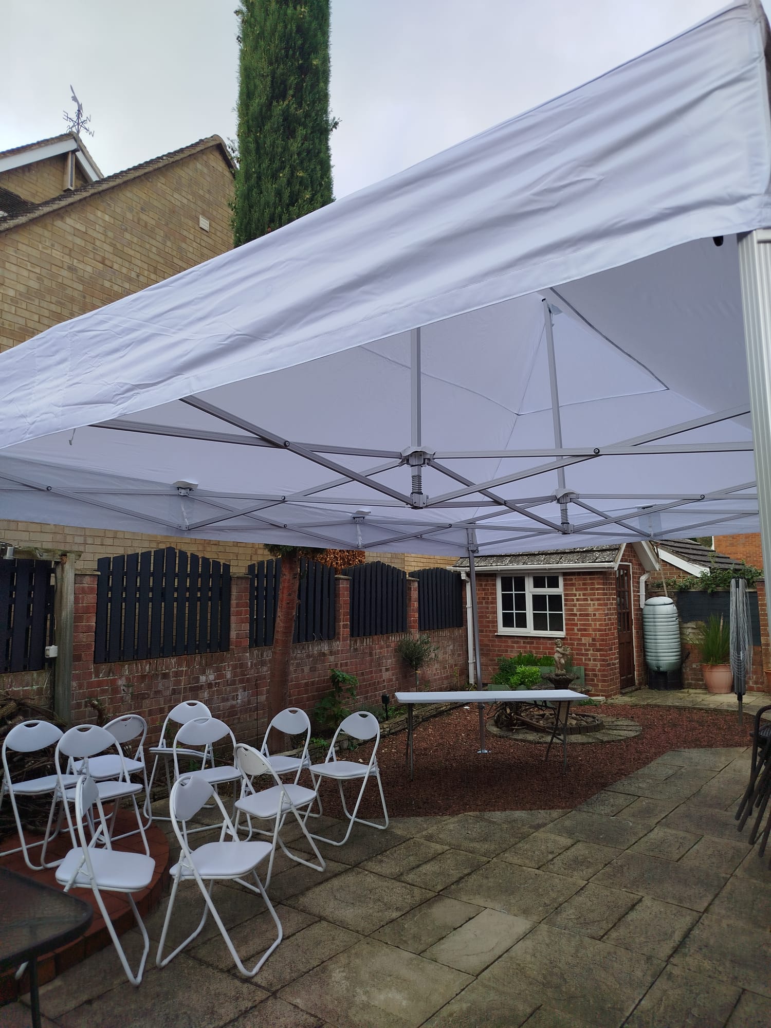 4m x 6m White Gazebo Heavy Duty