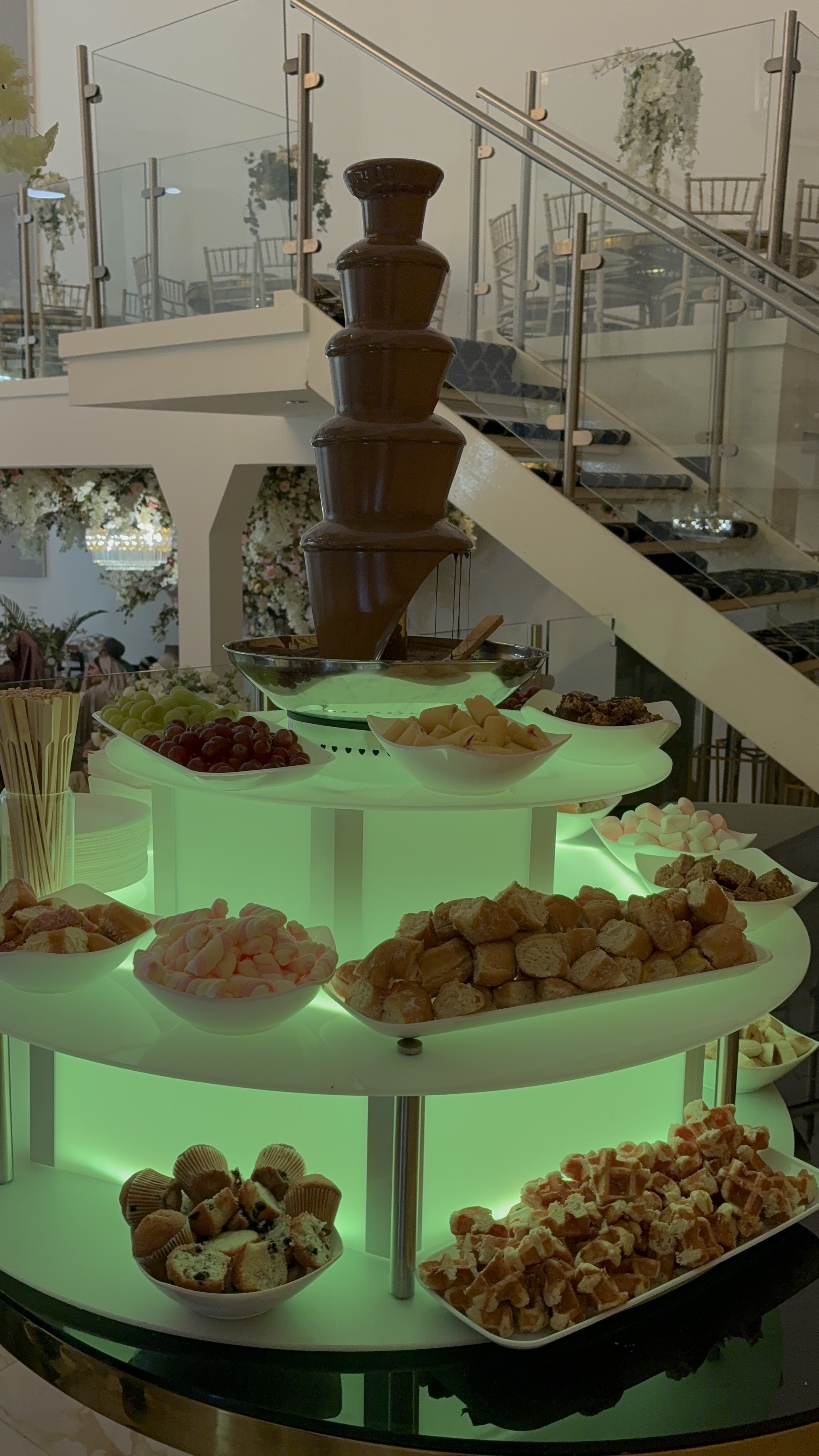 Chocolate Fountain with LED Surround Lighting