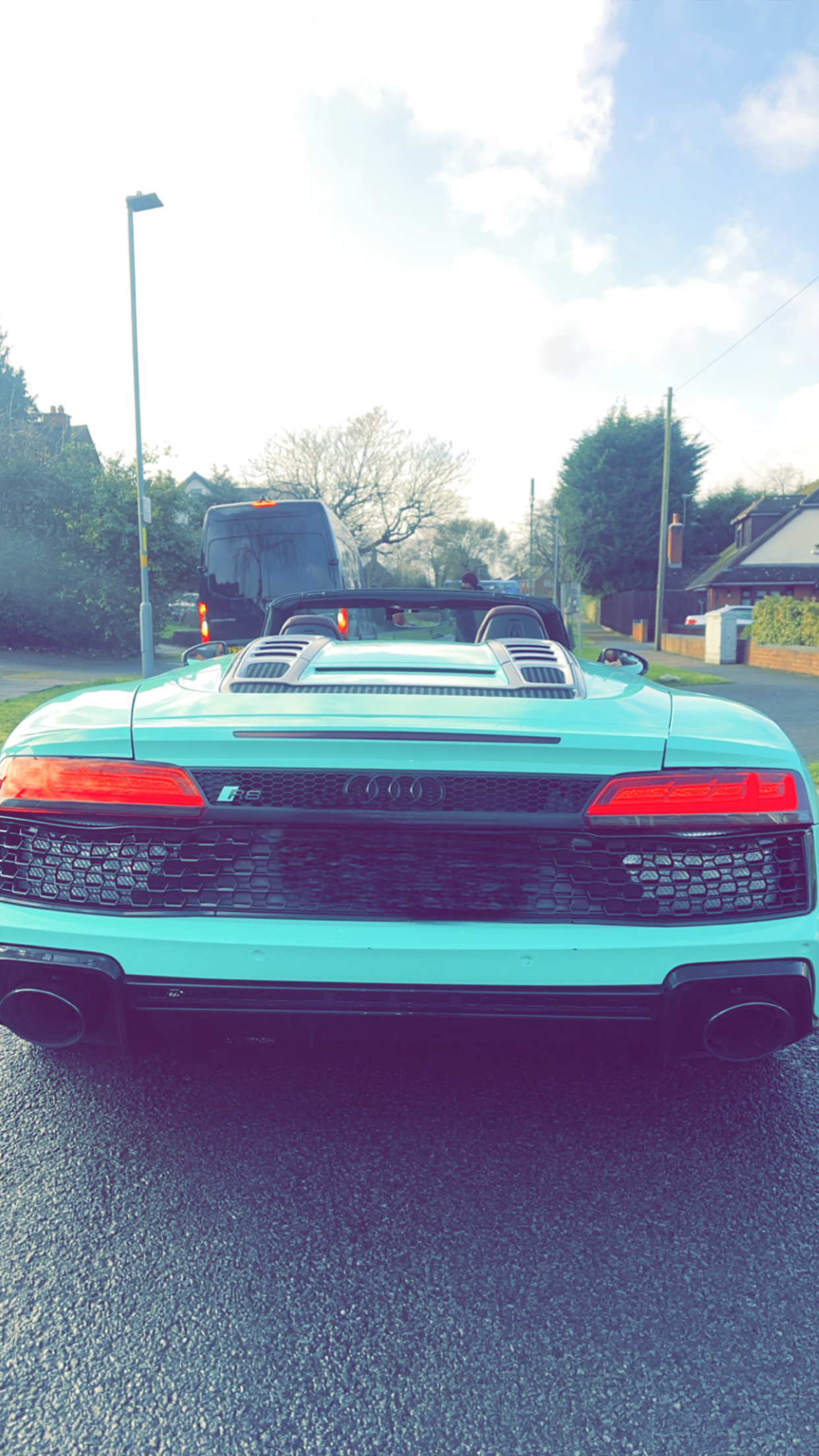 The Audi R8 Spyder in Tiffany Blue