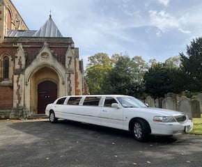 Stunning White American Lincoln Limousine