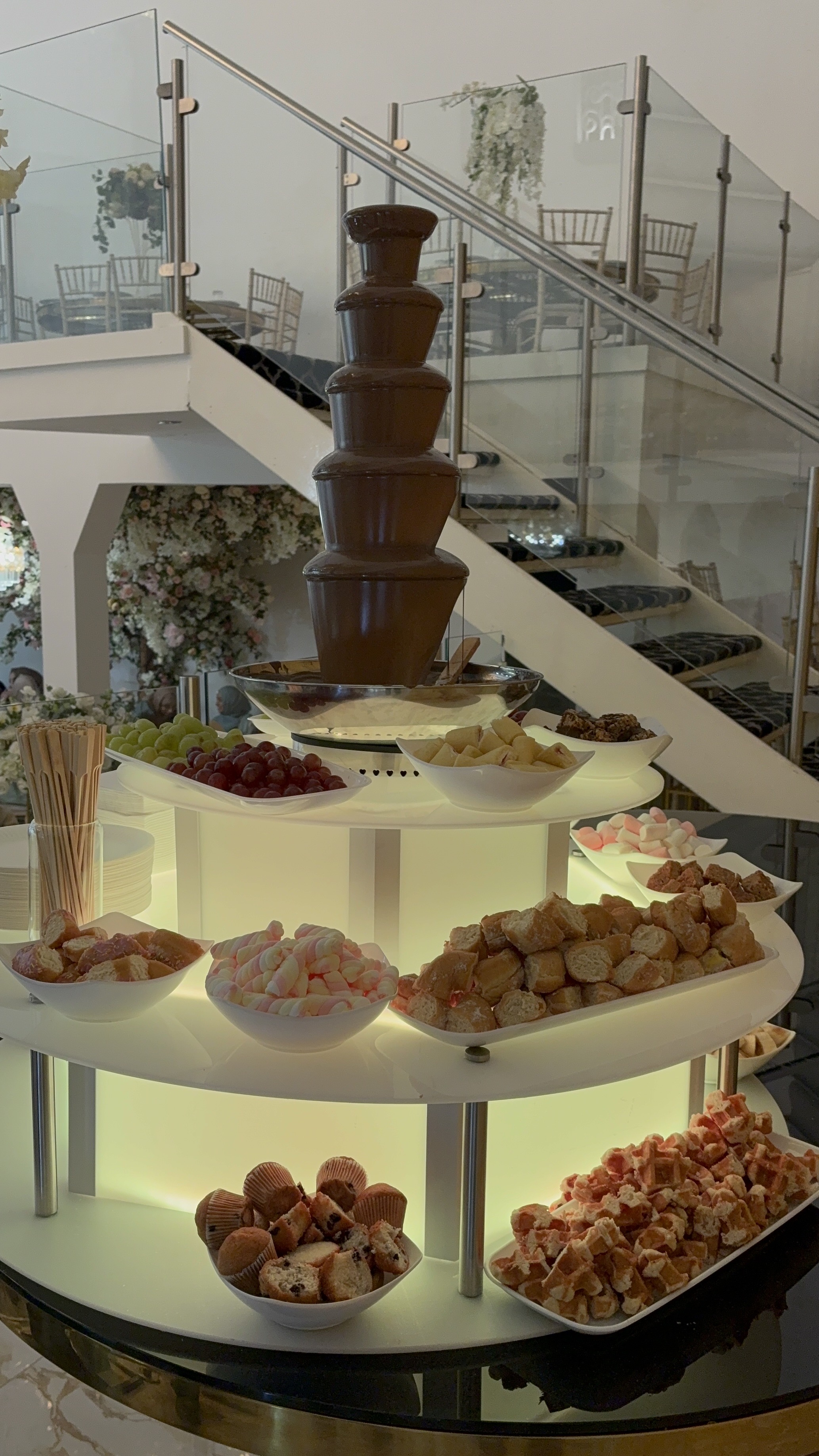 Chocolate Fountain with LED Surround Lighting