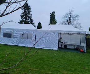 12m x 3m Tunnel Like Mini Marquee for Long Gardens