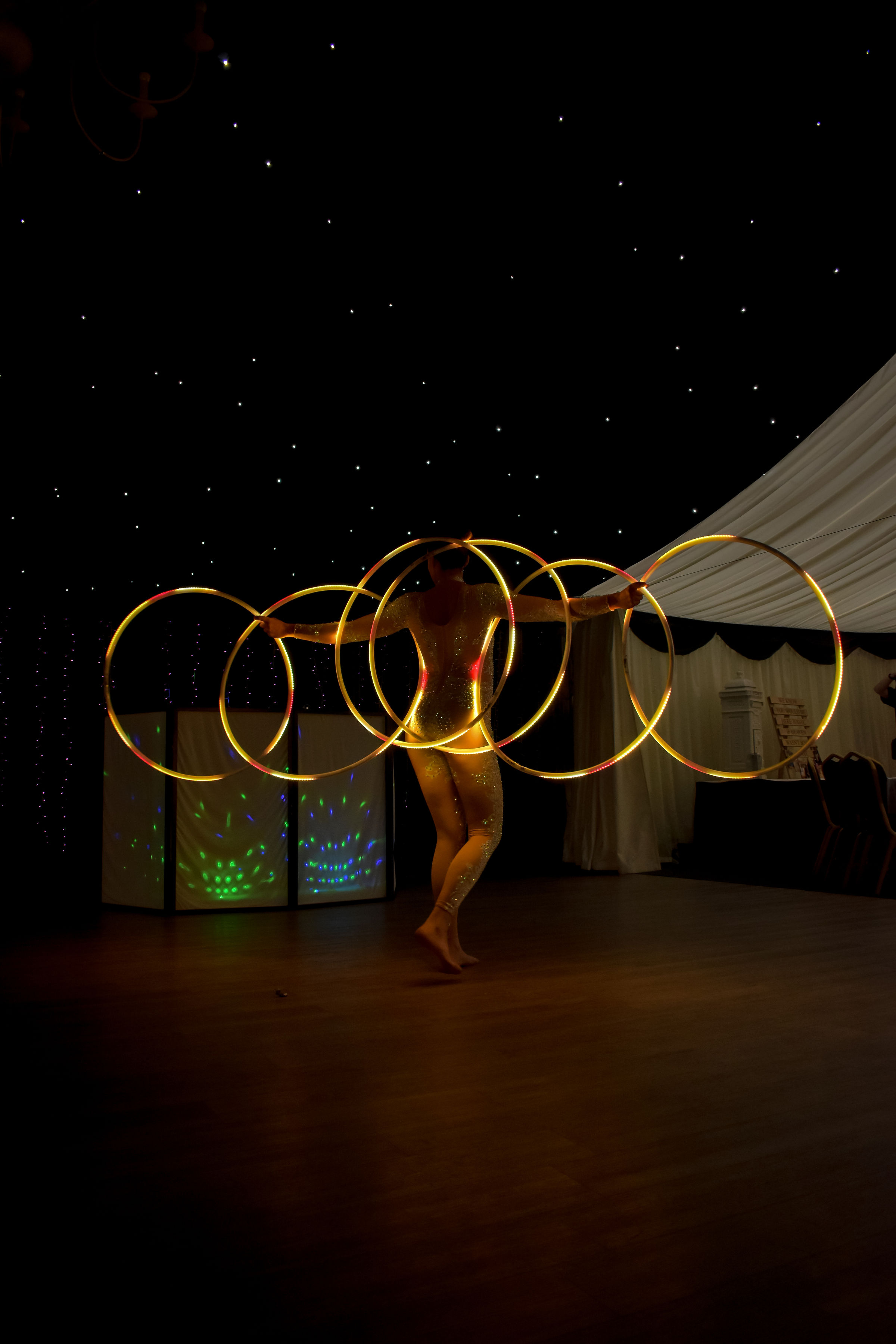 Dazzling Pixel LED Multi Hula Hoop Artist