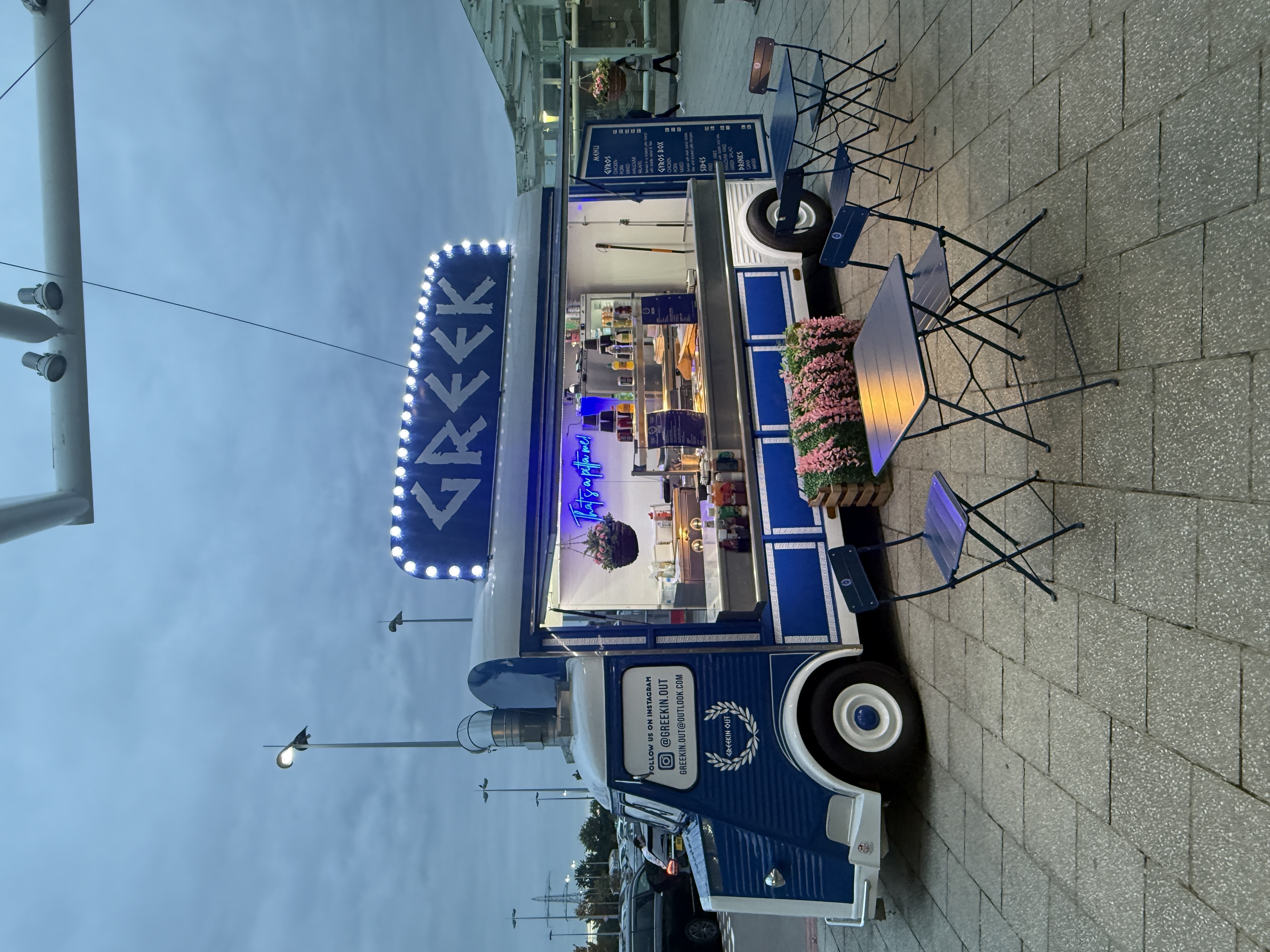 Vintage Gyros Van Serving Delicious Greek Gyros