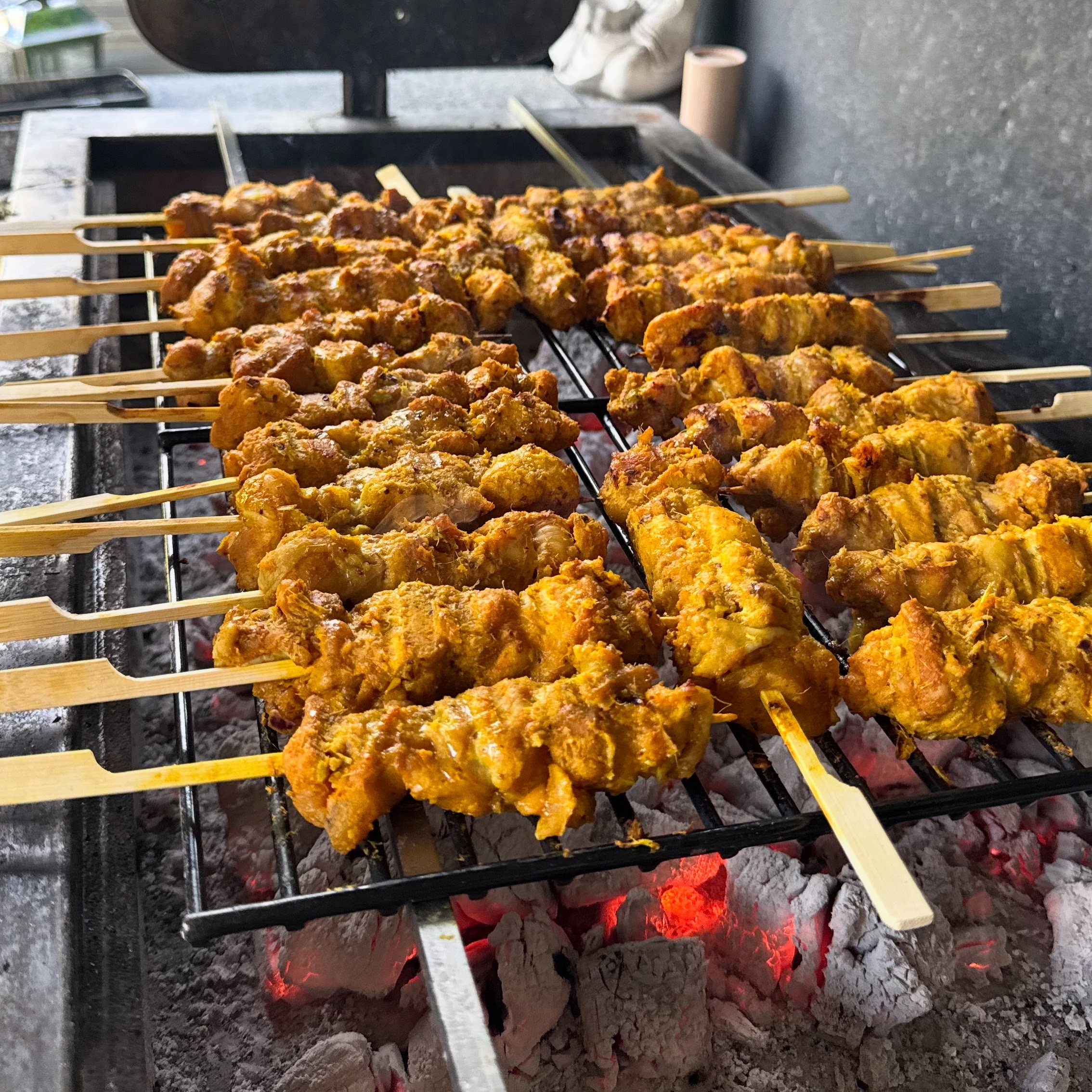 Malaysian Charcoal-Grilled Satay Street Food with Live Grill Experience
