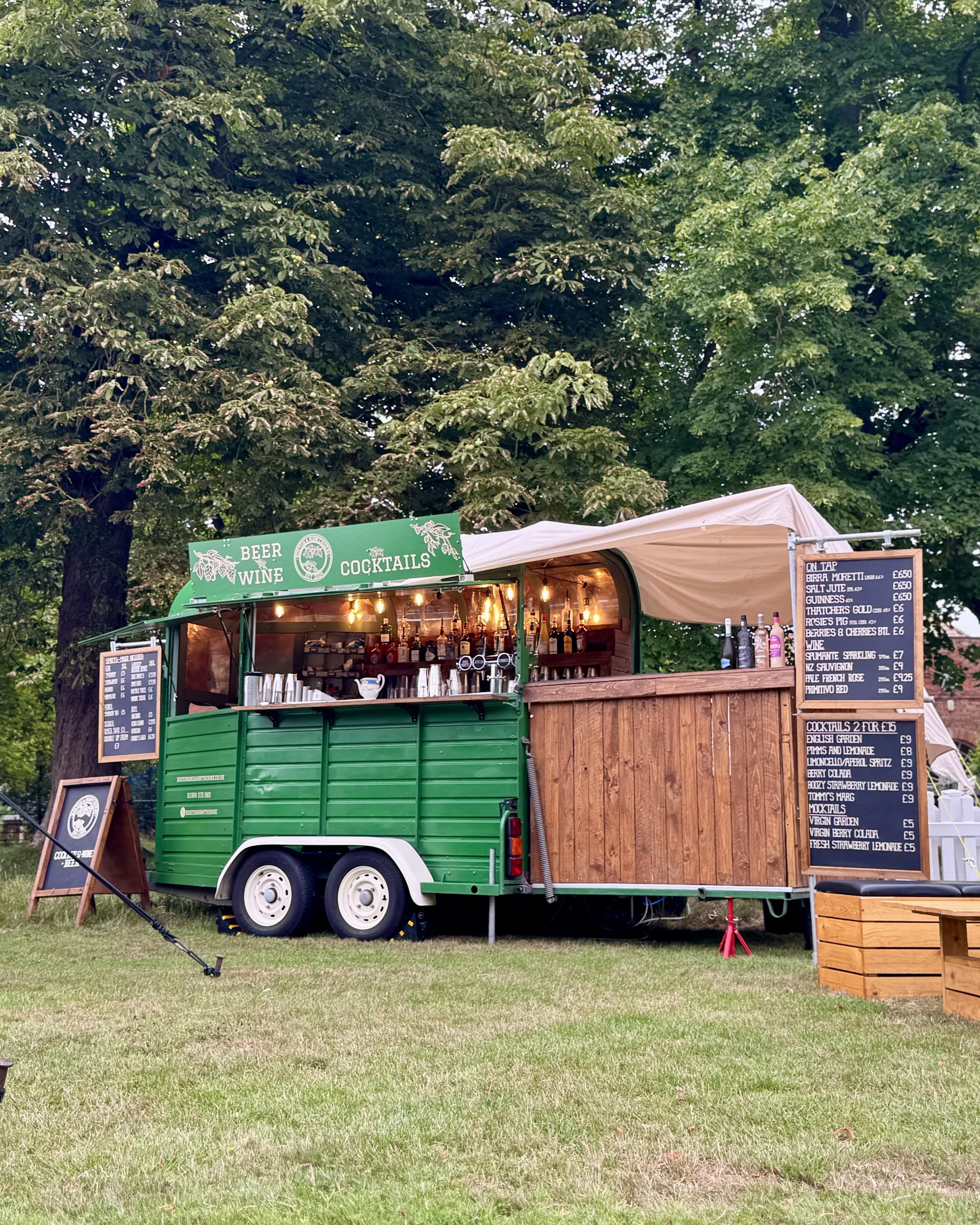 Vintage 70's Horsebox Bar Fully Stocked For Cocktail & Full Bar Service
