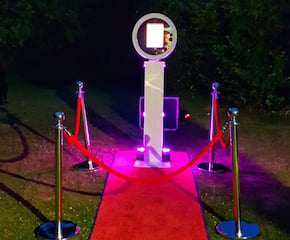 Open Air Photo Booth with Instant Social Share Selfie Pod Creating GIF 