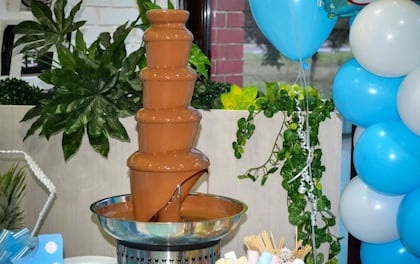 Large 5-Tier Chocolate Fountain with Dips & LED Base