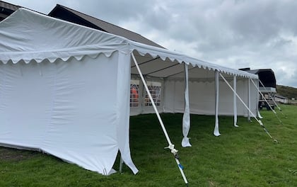 White 5m x 20m Party Marquee