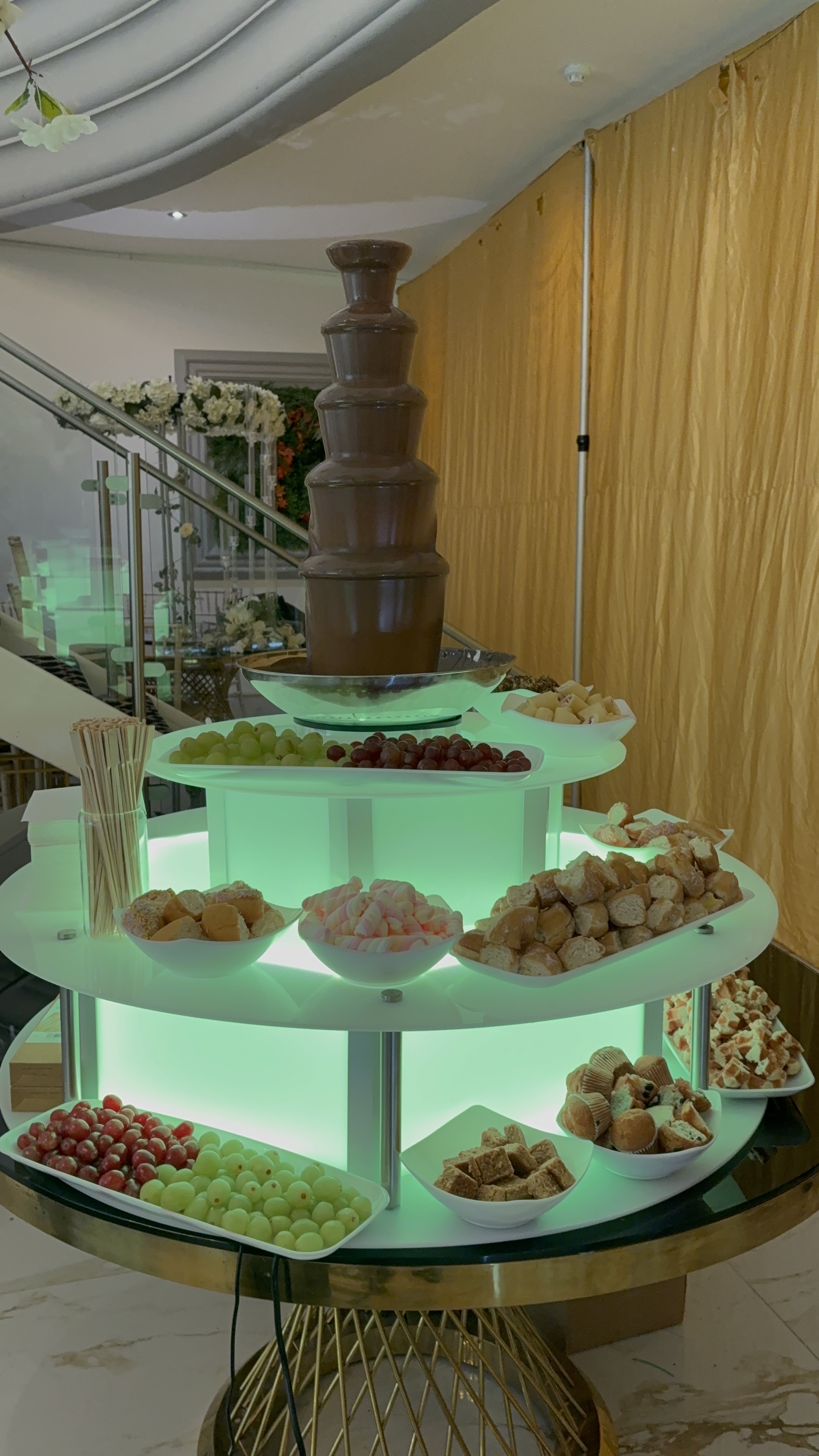 Chocolate Fountain with LED Surround Lighting