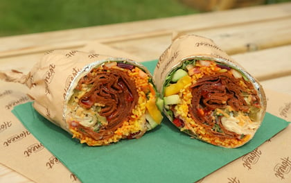 Deep Filled Veggie or Vegan Burrito Packed With Flavour