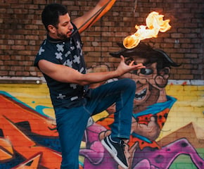 Breakdancing Fire Performer