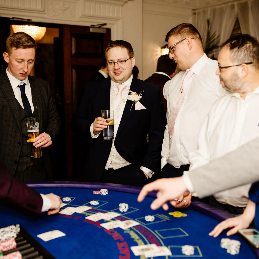 Blackjack Table with Croupier