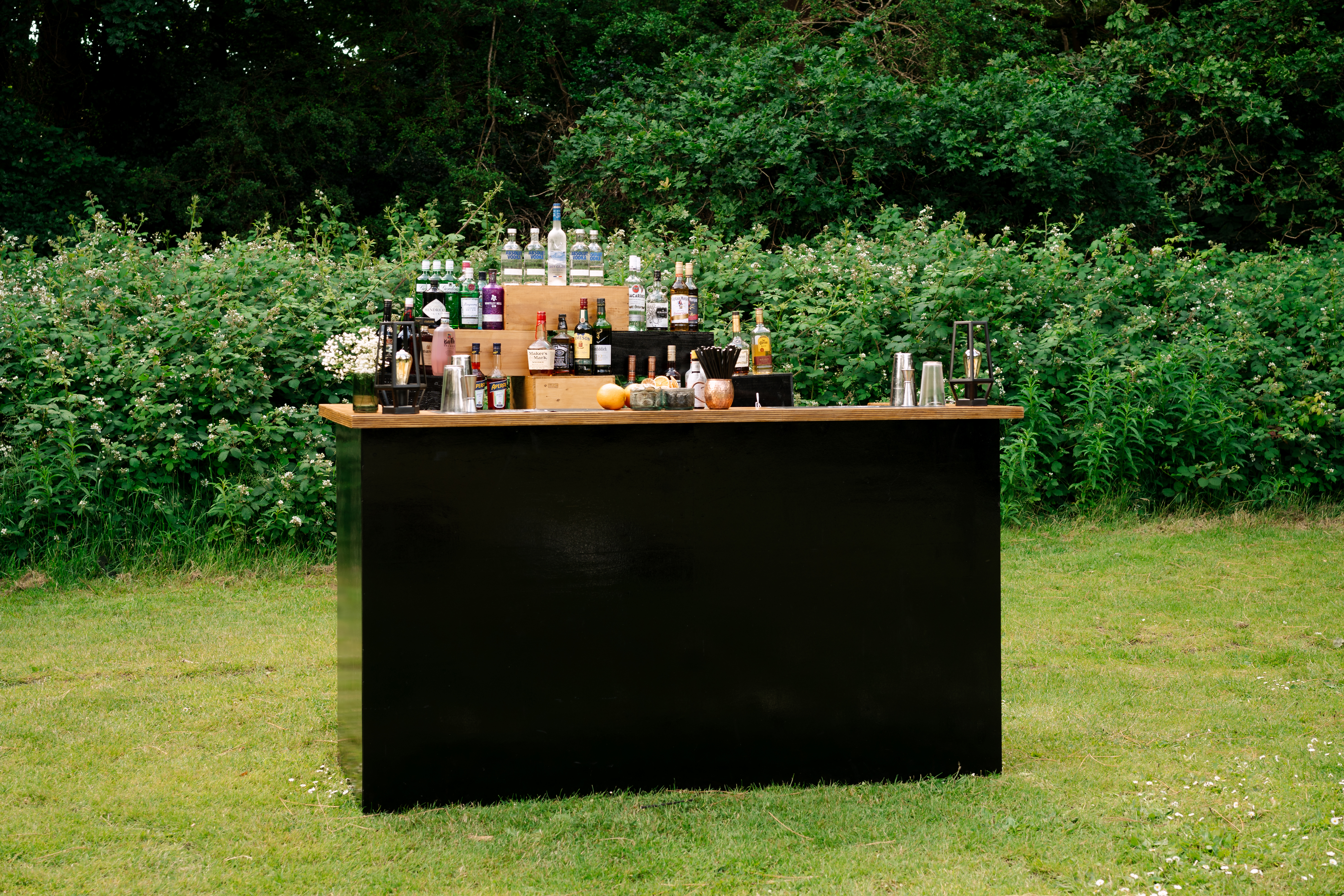 Fully Stocked Contemporary Mobile Bar