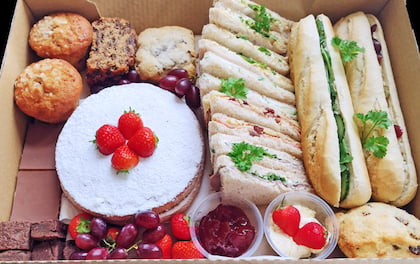 Afternoon Tea with an Assortment of Fresh Ingredients