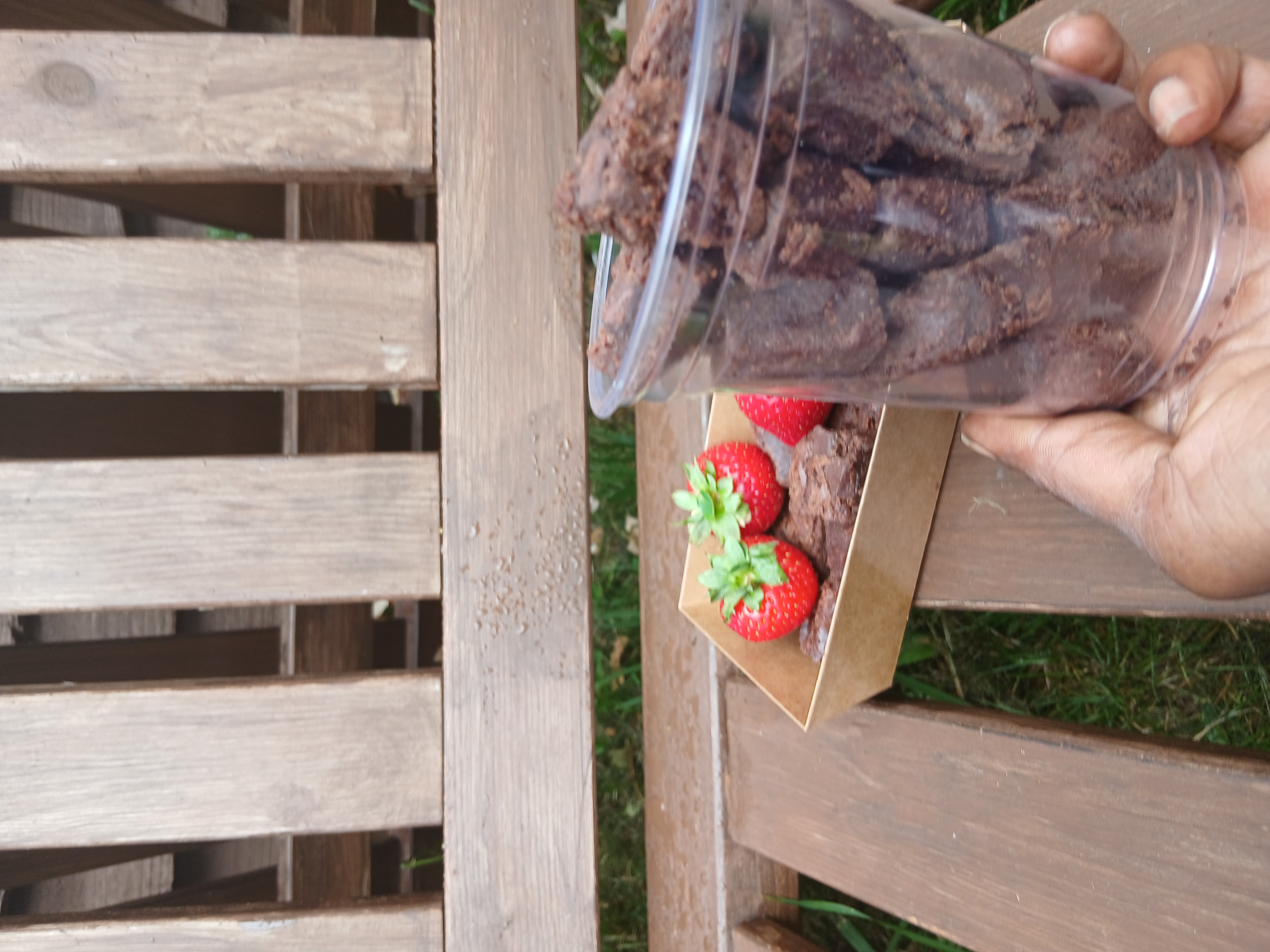 Warm Brownies with Melted Chocolate & Sweet Toppings Bar