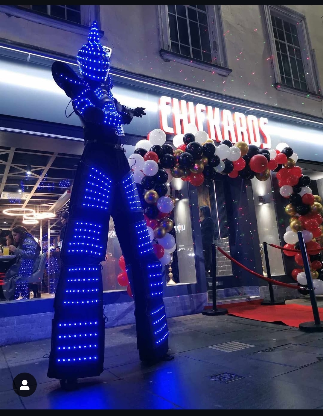 Interactive LED Robot Duo Experience