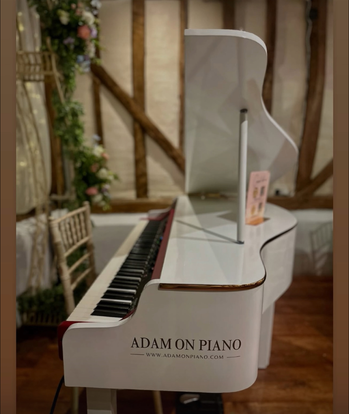 Adam Playing Live Piano to Create the Perfect Atmosphere