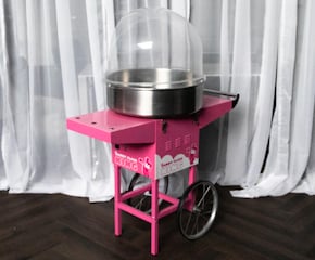 Candy Floss Machine with Uniformed Professional Attendant