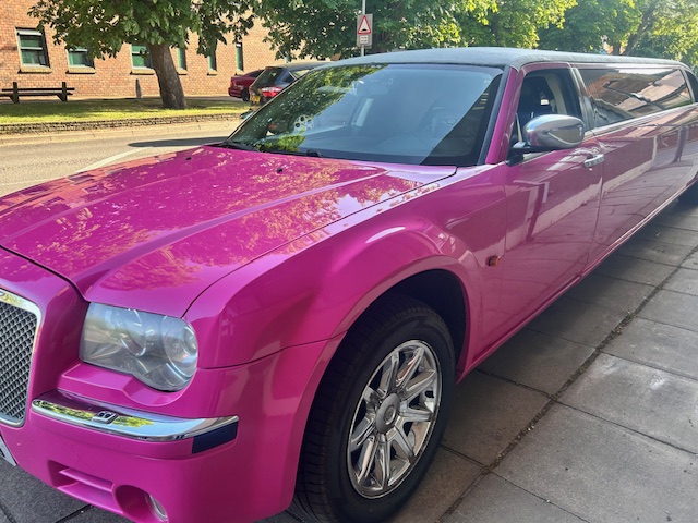 8-Seater Pink Baby Bentley Limo