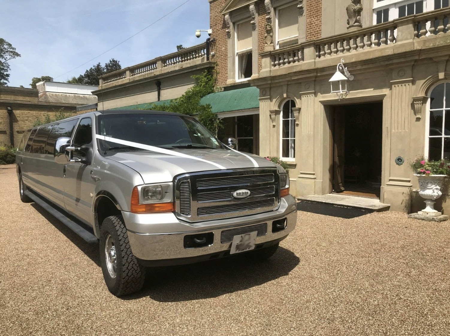 Silver Harley Davidson Limo Jeep
