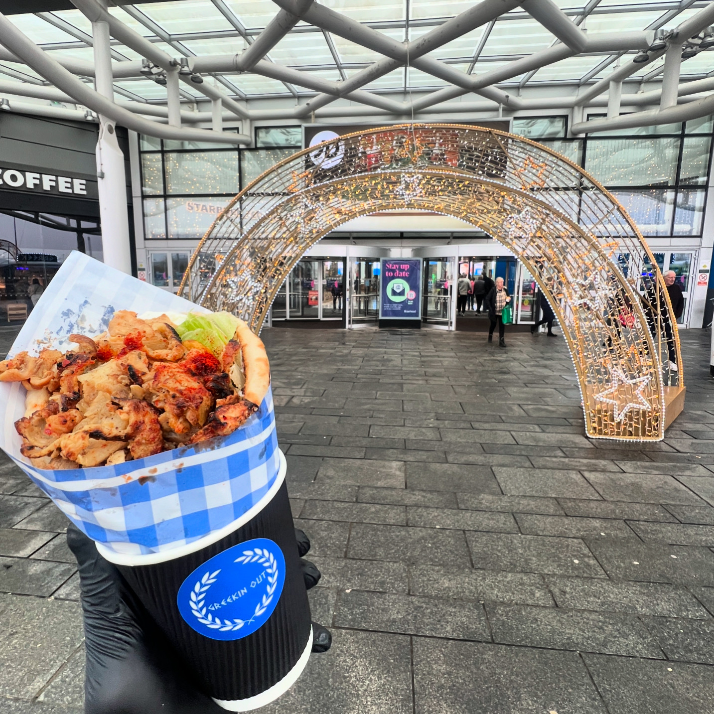 Vintage Gyros Van Serving Delicious Greek Gyros