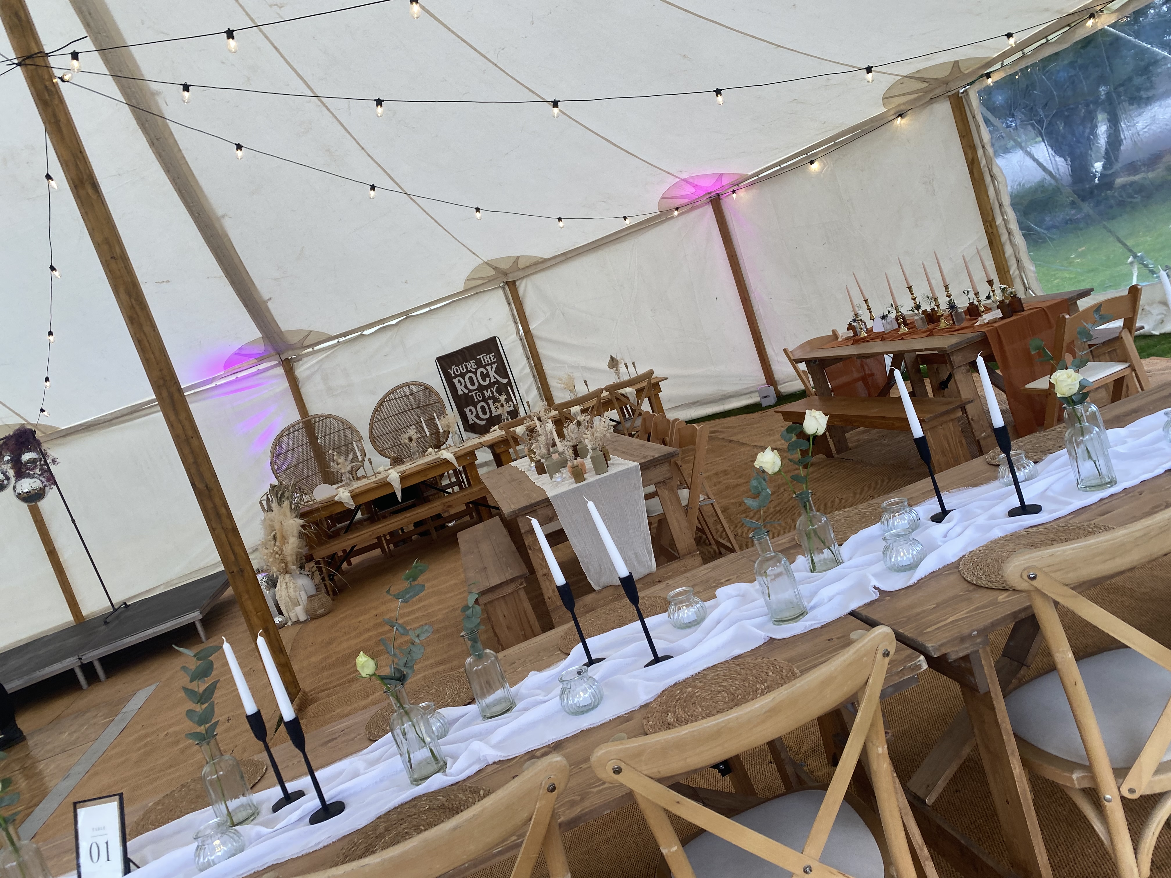 Elegant & Stylish 12m x 12m Celeste Pole Marquee