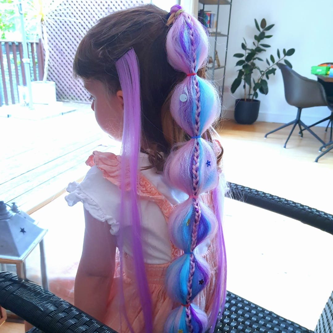 Colourful Hair Braids For Your Party 🎀