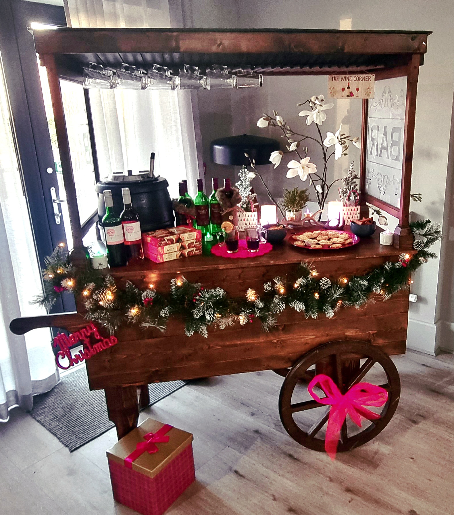 Vintage Mulled Wine Cart