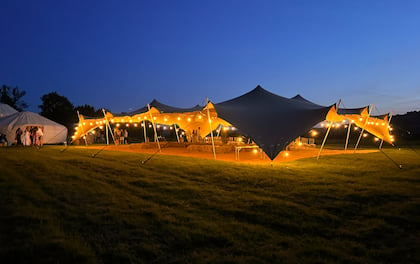 Large Stretch Tent 21m x 15M with Lighting & Flooring
