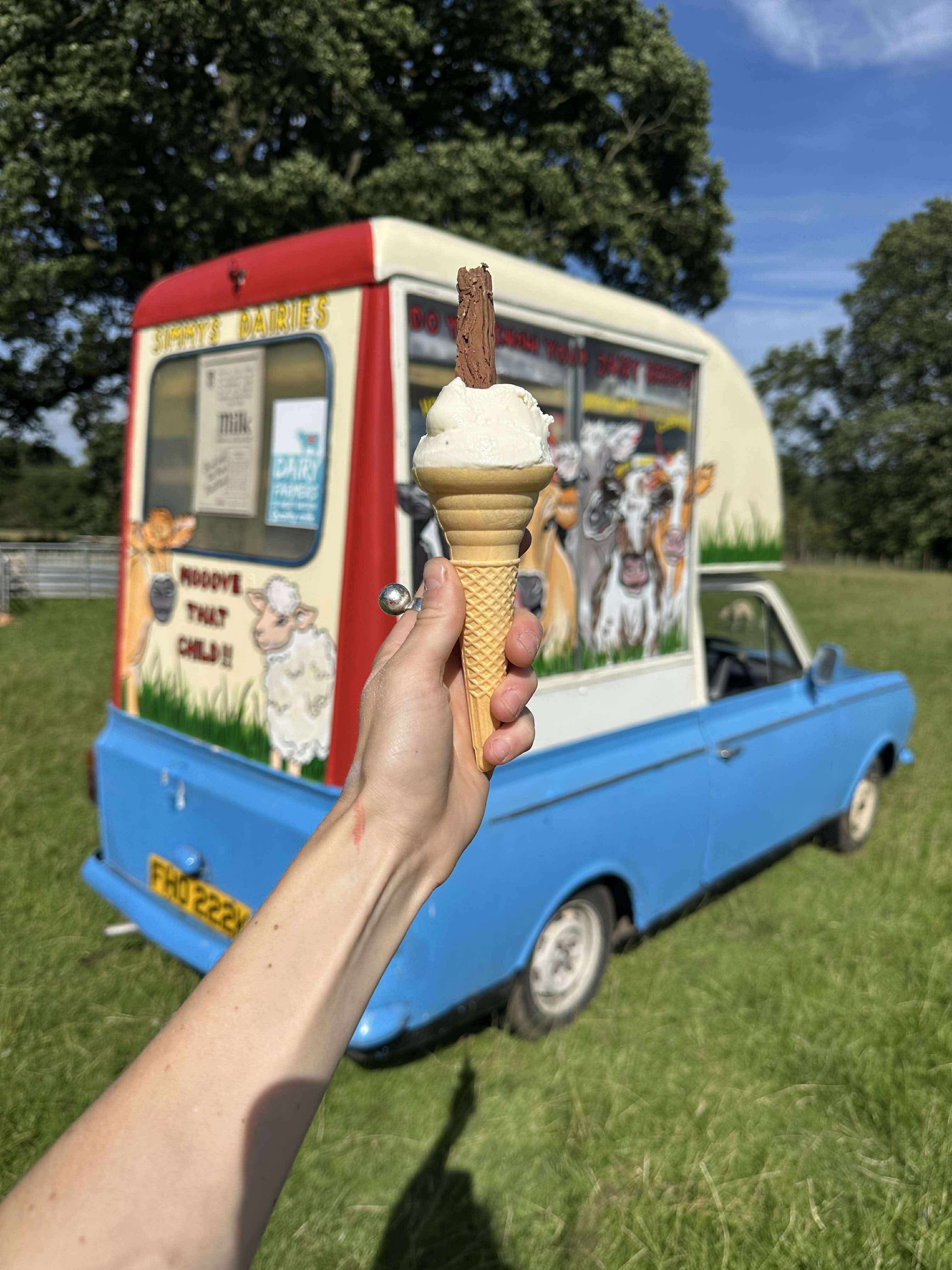 Vintage Hand-Painted Ice Cream Van from a Real Working Dairy Farm