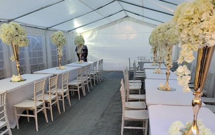 Quality 4m x 8m Marquee for up to 60 Seated Guests