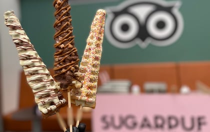 Wafflesticks with Warm Belgian Chocolate & your choice of toppings