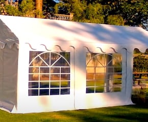 3m x 6m Party Tent Sheltering Your Guests in Style & Comfort