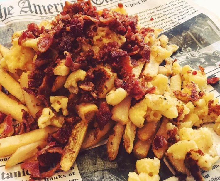 Mac'n'Cheese Loaded Steak Burgers, Fries or Loaded Hotdogs