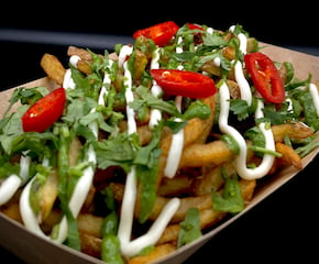 Freshly Cooked Loaded Fries with All Homemade Ingredients