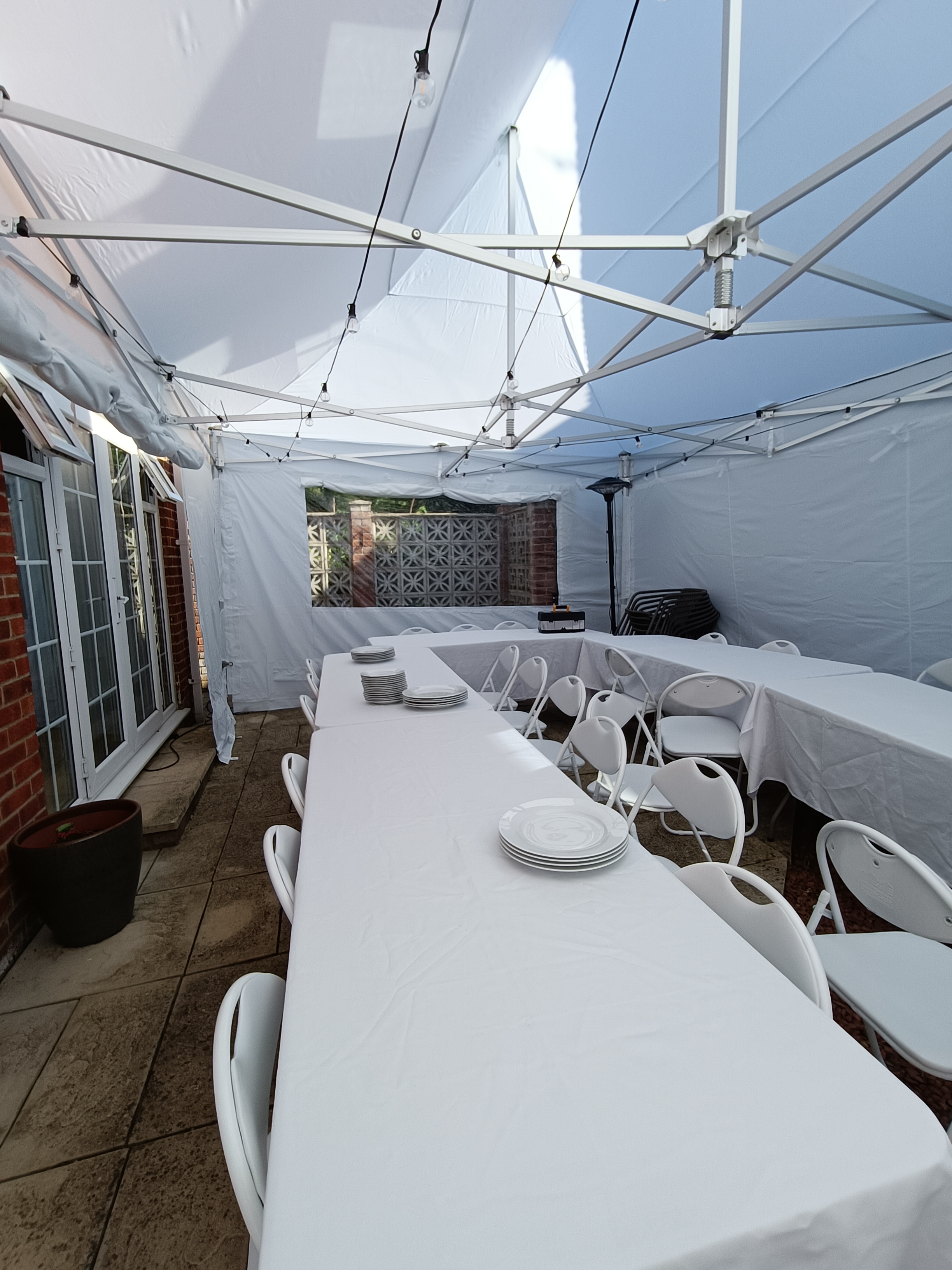 4m x 6m White Gazebo Heavy Duty