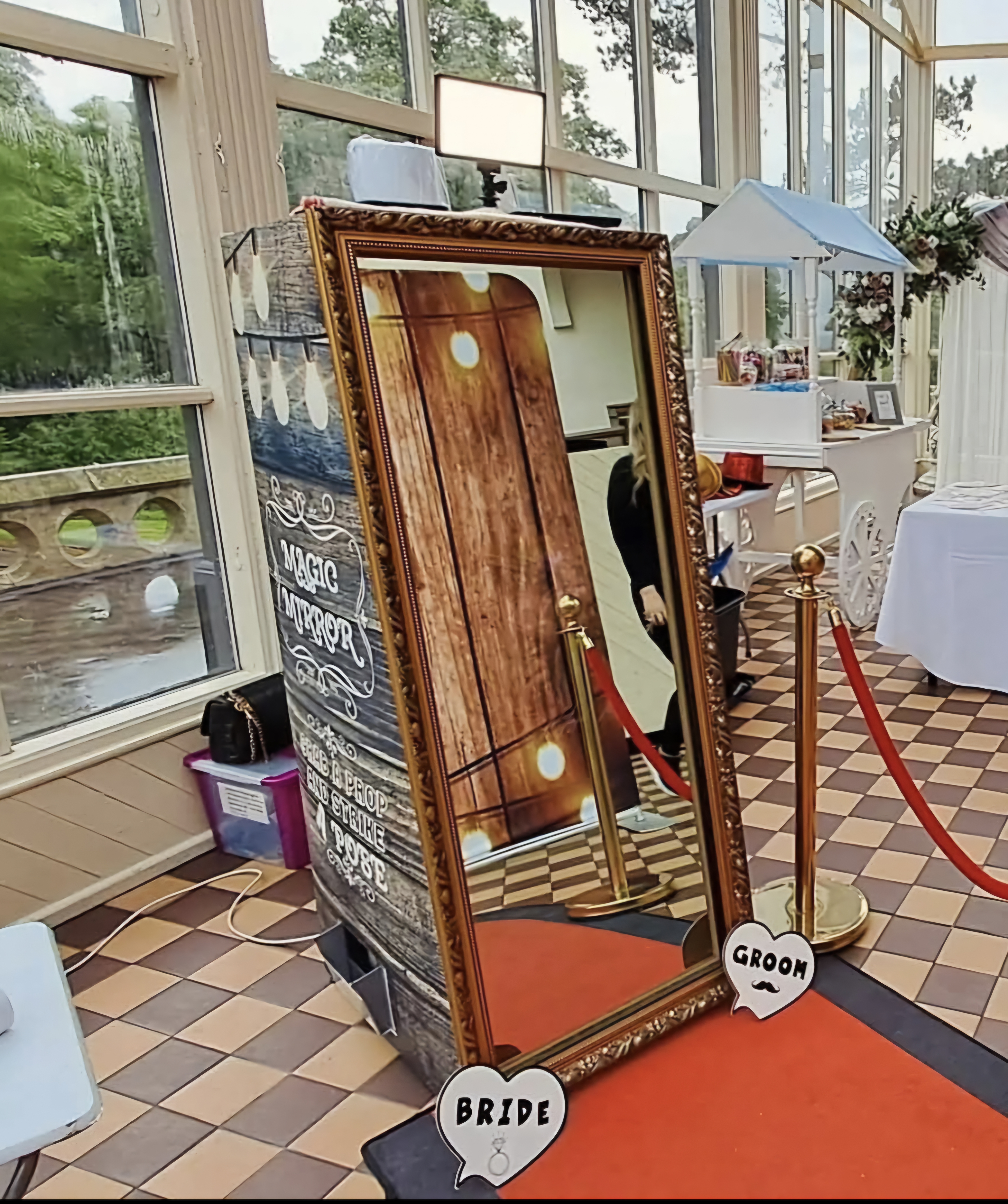 Magic Mirror Photo Booth with Complimentary Guest Book