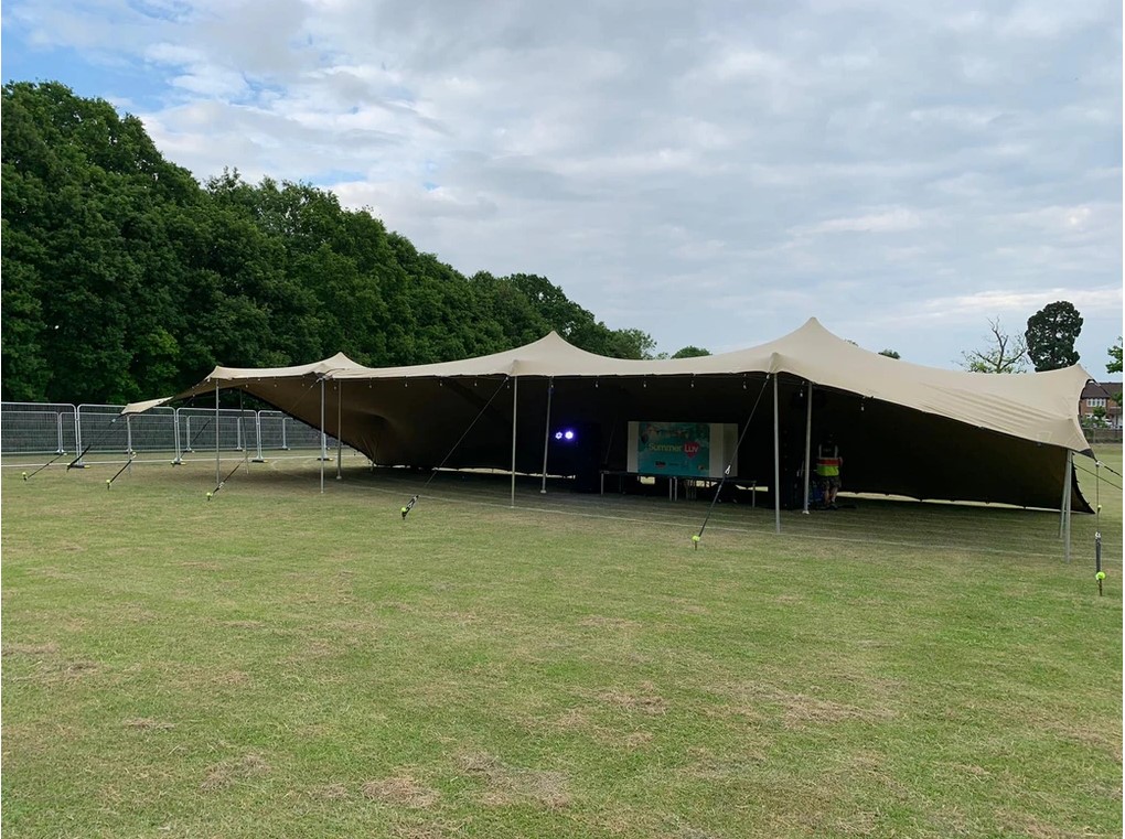 10m x 15m Stylish Beige Stretch Tent