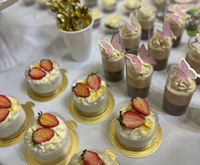 Dessert Tables with Combination of Individually Portioned Treats